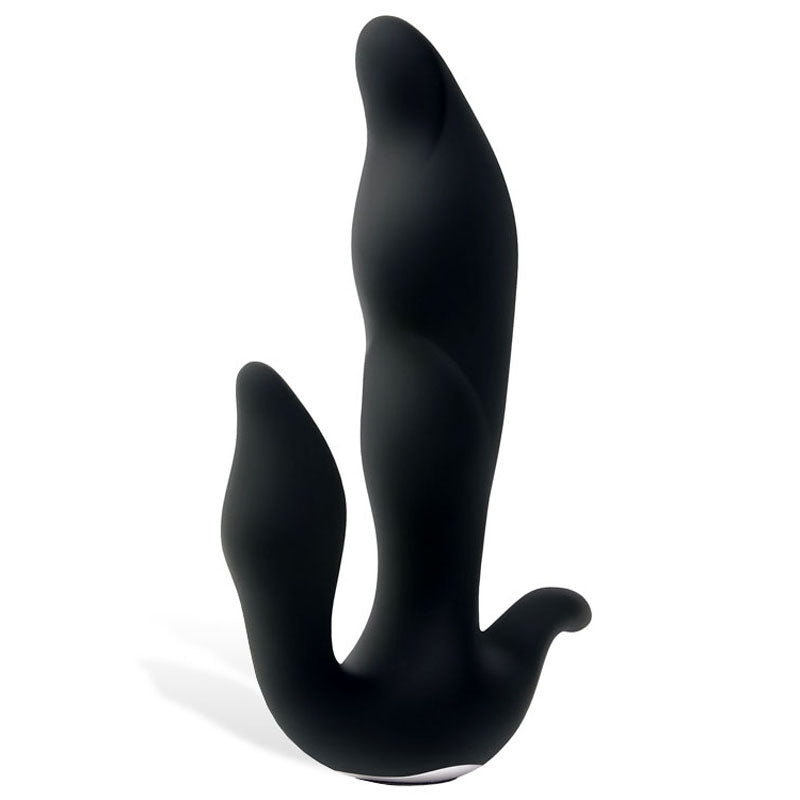 Adam & Eve 3-Point Prostate Massager - Black USB Rechargable Vibrating Prostate Massager - 485R 0000