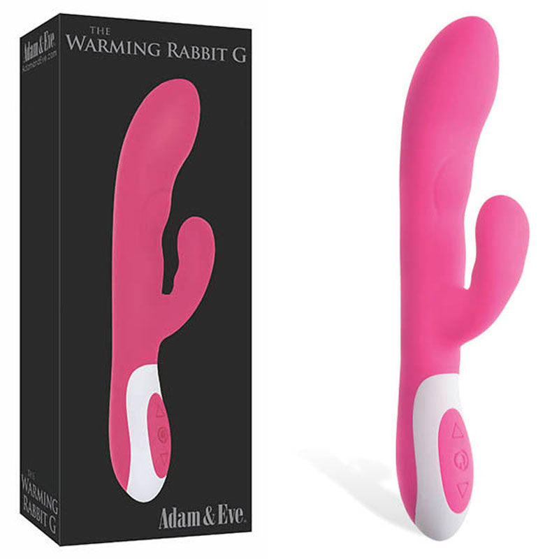 Adam & Eve The Warming Rabbit G - Pink 21.6 cm (8.5'') USB Rechargeable Warming Rabbit Vibrator - 623A 6200