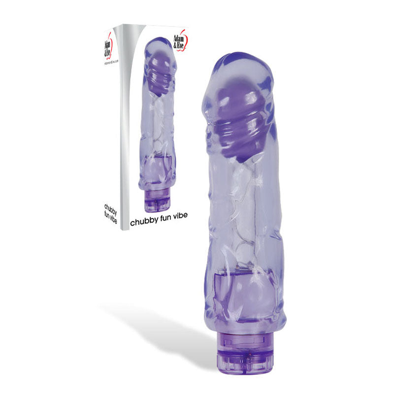 Adam & Eve Chubby Fun Vibe - Purple 22.9 cm (9'') Thick Vibrator - 659R 2900