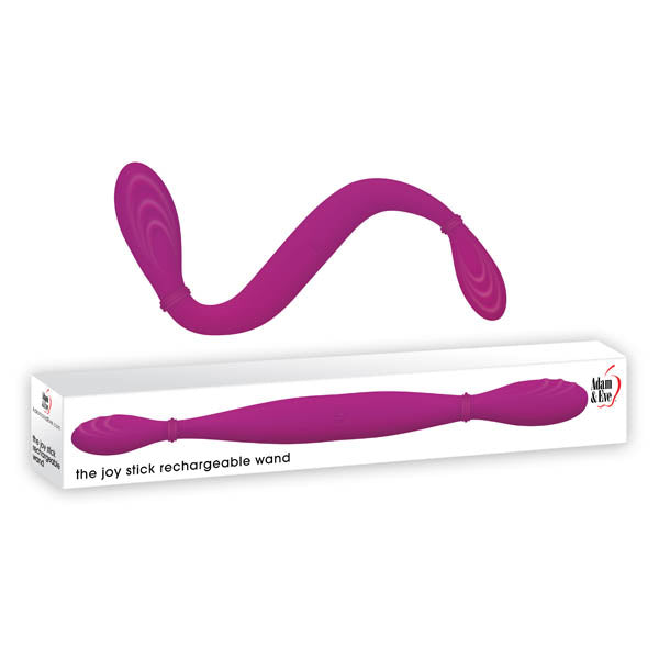 Adam & Eve The Joy Stick Rechargeable Wand - Purple 36.5 cm (14.5'') USB Rechargeable Dual Vibrating Double Dong - 847M 0000