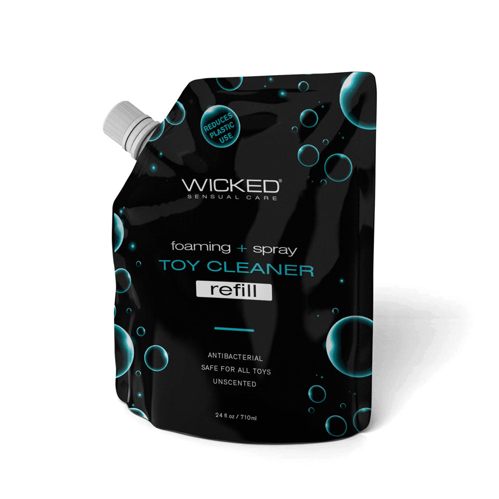 Wicked Foaming & Spray Toy Cleaner Refill - Unscented Antibacterial Toy Cleaner - 710 ml (24 oz) Pouch - 90024