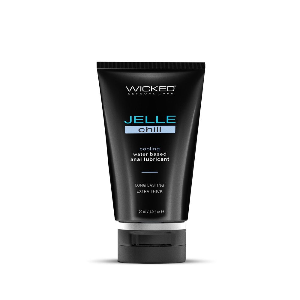 Wicked Jelle Chill - Cooling Water Based Anal Lubricant - 120 ml (4 oz) Bottle - 90228