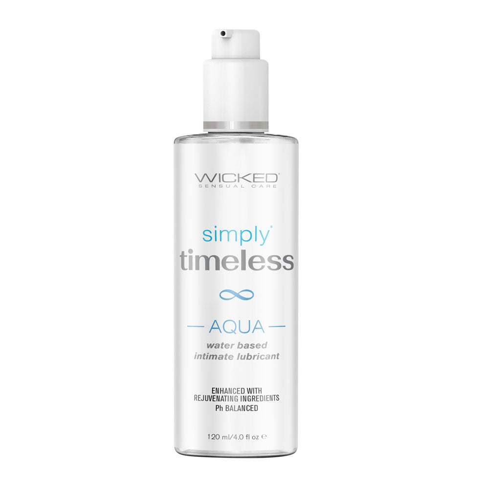 Wicked Simply Timeless Aqua - Water Based Lubricant - 120 ml (4 oz) Bottle - 91304