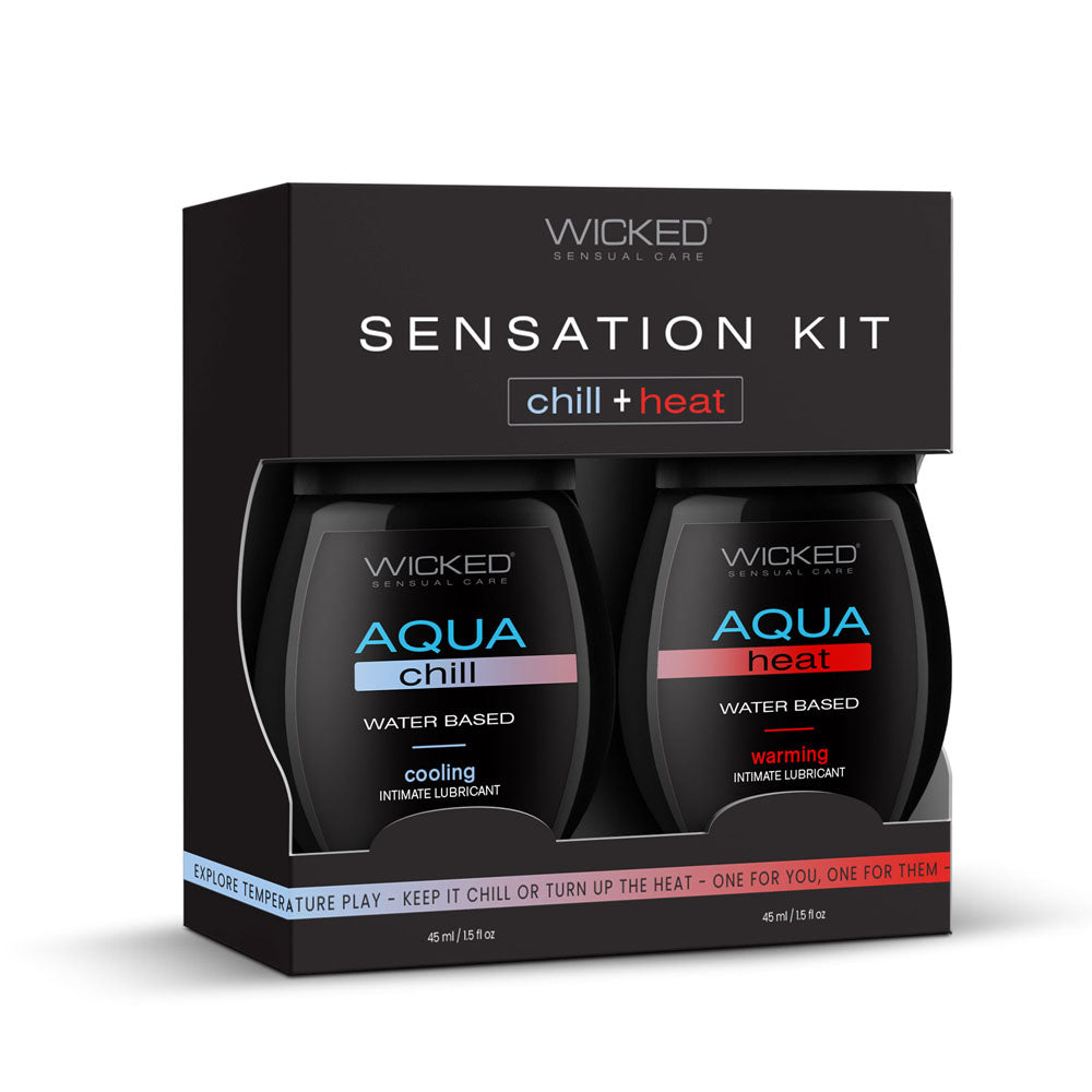 Wicked Sensation Kit - Warming & Cooling Water Based Lubricants - 2 Pack of 120 ml Bottles - 99220