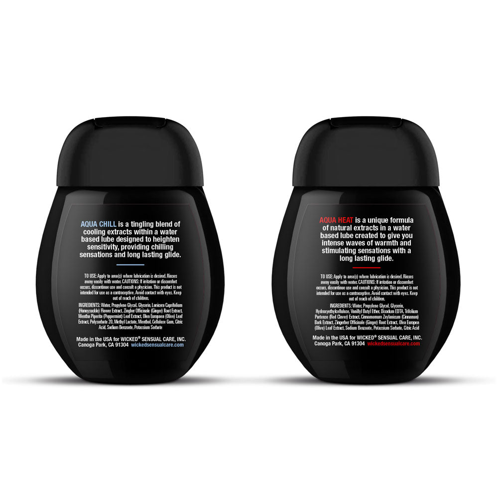 Wicked Sensation Kit - Warming & Cooling Water Based Lubricants - 2 Pack of 120 ml Bottles - 99220