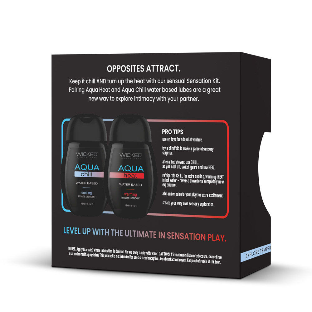 Wicked Sensation Kit - Warming & Cooling Water Based Lubricants - 2 Pack of 120 ml Bottles - 99220