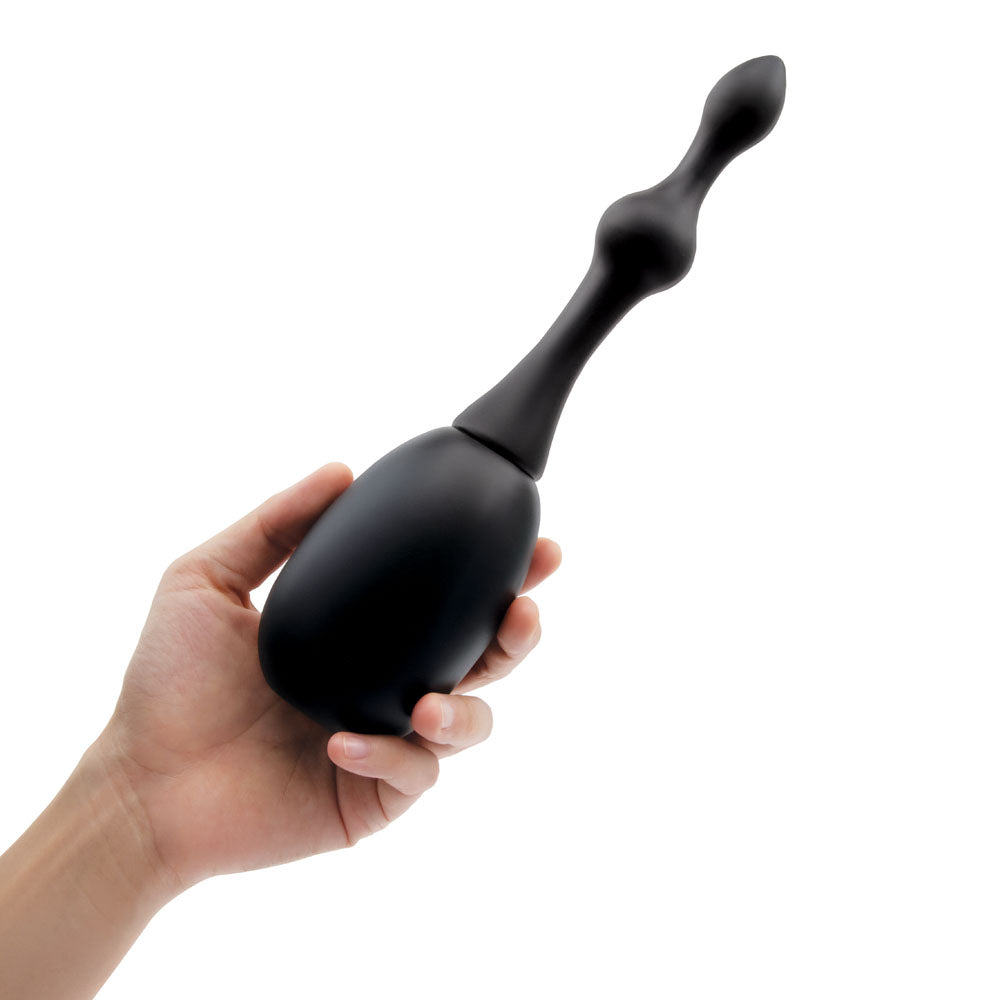 AquaClean Silicone 1-Way Valve Douche Set with Beaded Nozzle - 150 ml Capacity with Free Travel Douche Included - AC107