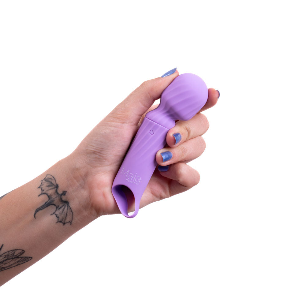 Maia DOLLY - Purple - Purple 12.7 cm USB Rechargeable Massage Wand - AF-004-L3