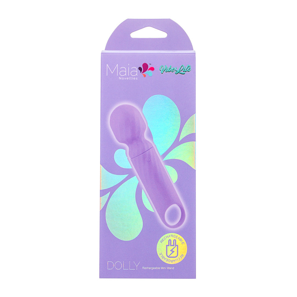 Maia DOLLY - Purple - Purple 12.7 cm USB Rechargeable Massage Wand - AF-004-L3