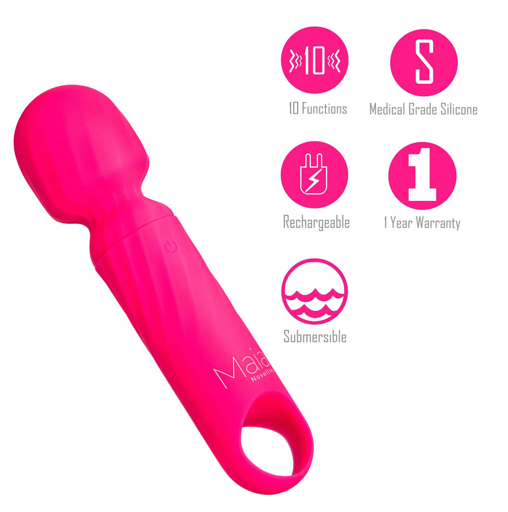 Maia DOLLY - Pink - Pink 12.7 cm USB Rechargeable Massage Wand - AF-004-P1