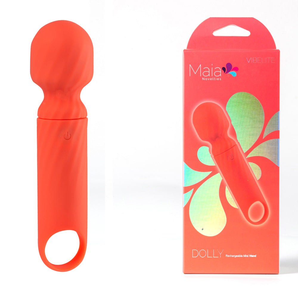 Maia DOLLY - Orange - Orange 12.7 cm USB Rechargeable Massage Wand - AF-004