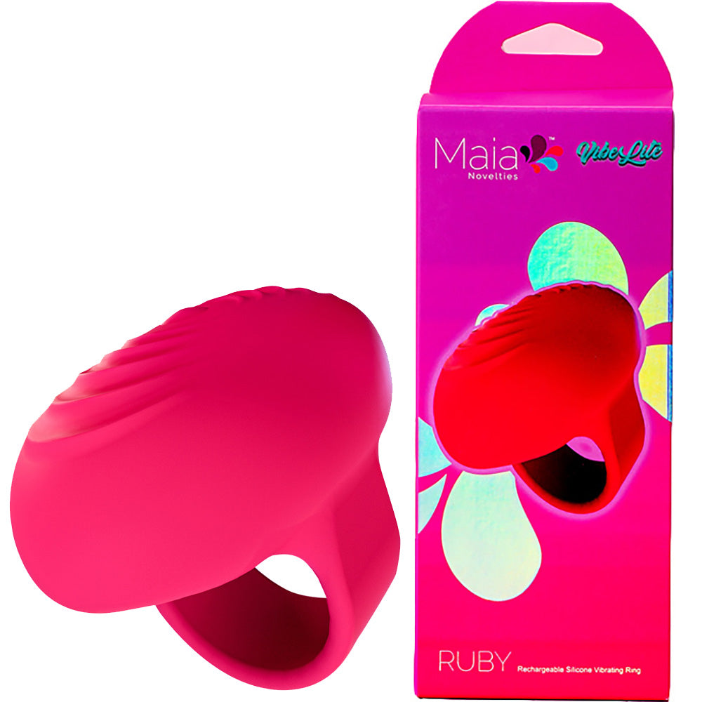 Maia RUBY - Pink USB Rechargeable Finger Stimulator - AF-011