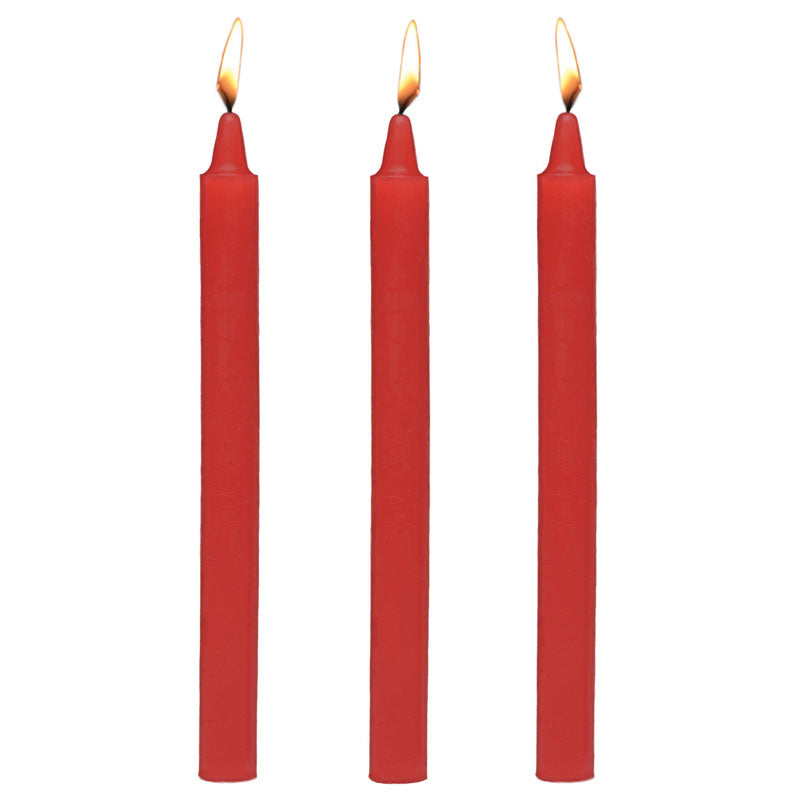 Master Series Fetish Drip Candles - Red - 3 Pack - AG364-RED