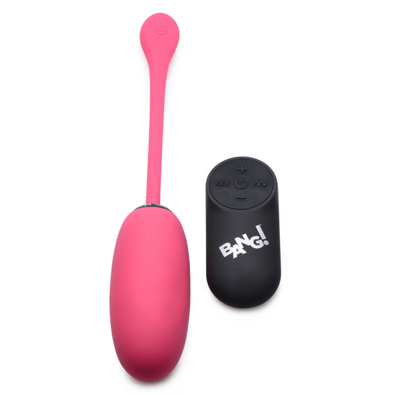 Bang! 28X Plush Egg & Remote - Pink - Pink USB Rechargeable Egg with Wireless Remote - AG590-PINK