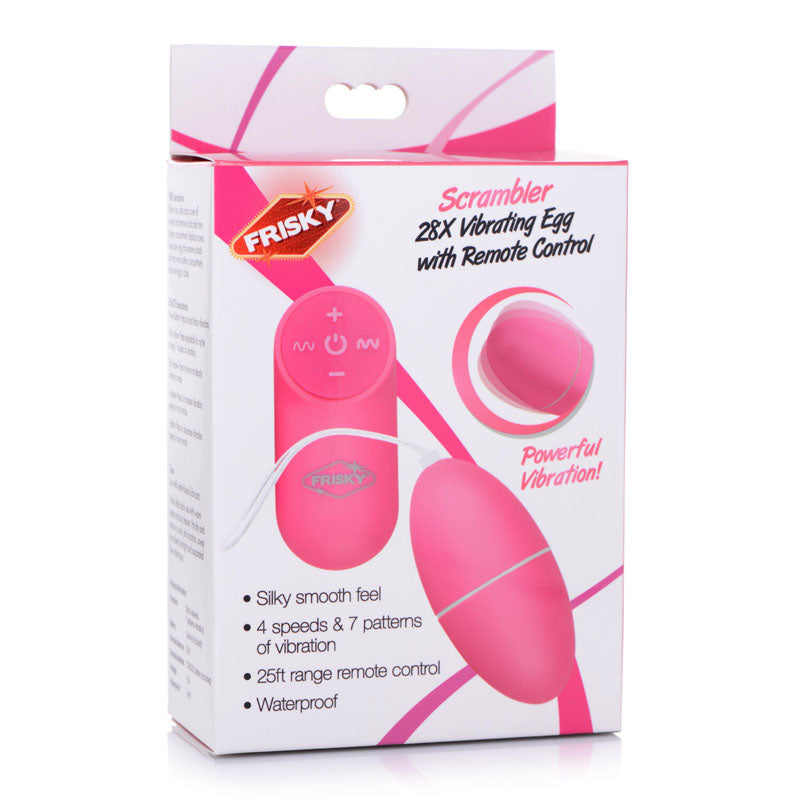 Frisky Scrambler - Pink Vibrating Egg with Wireless Remote - AG657-PINK