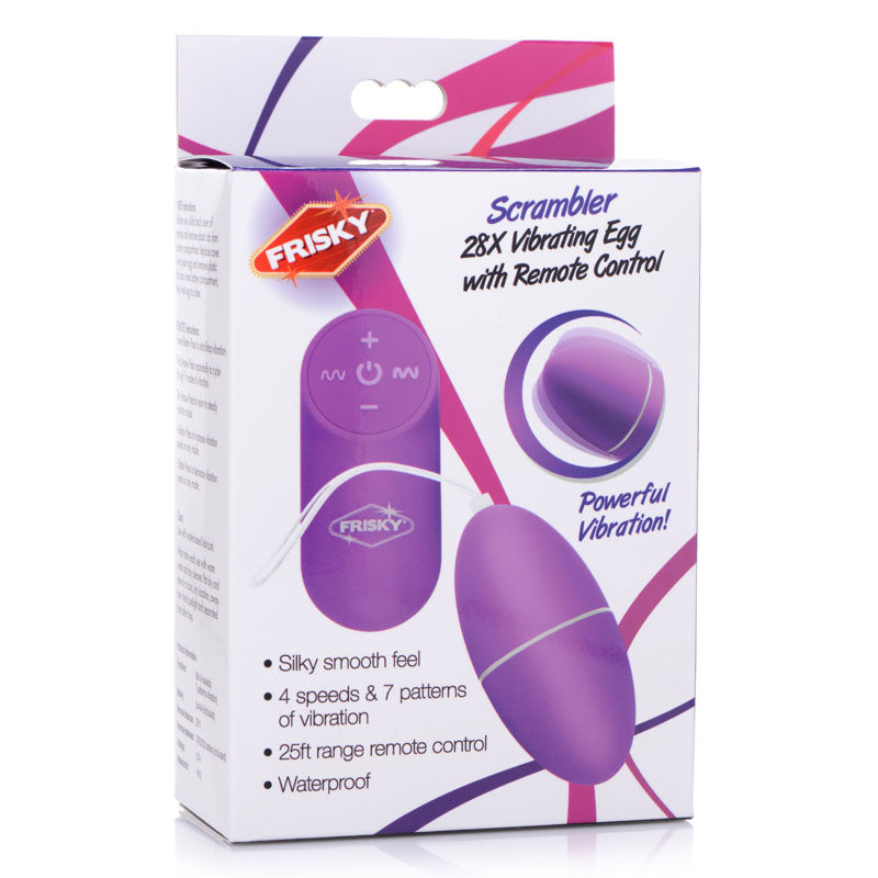Frisky Scrambler - Purple Vibrating Egg with Wireless Remote - AG657-PURPLE