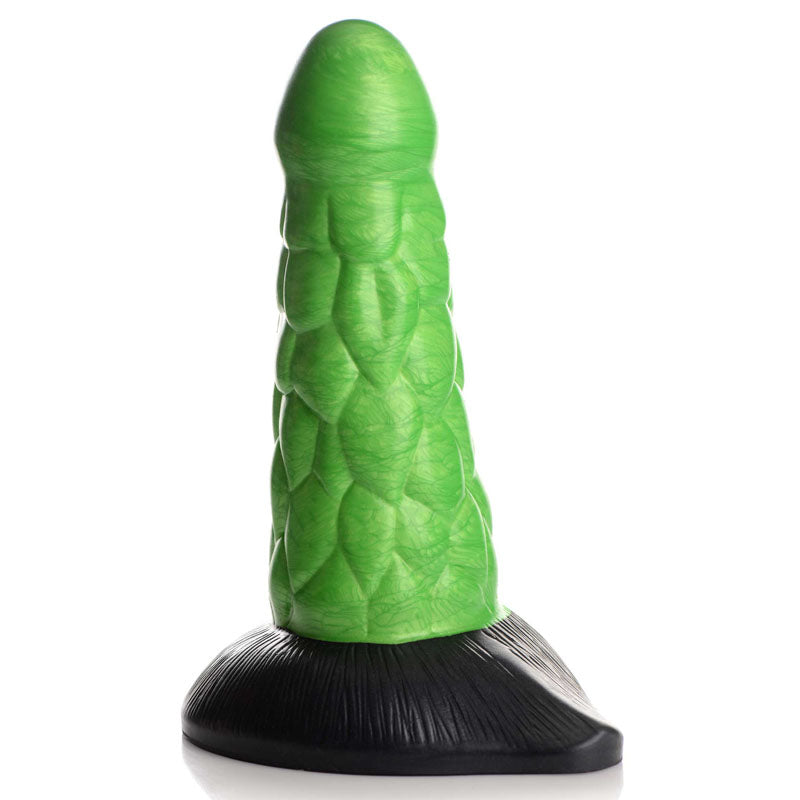 Creature Cocks Radioactive Reptile Thick Scaly Silicone Dildo - Green 19 cm Dildo - AG872