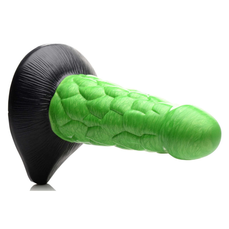 Creature Cocks Radioactive Reptile Thick Scaly Silicone Dildo - Green 19 cm Dildo - AG872