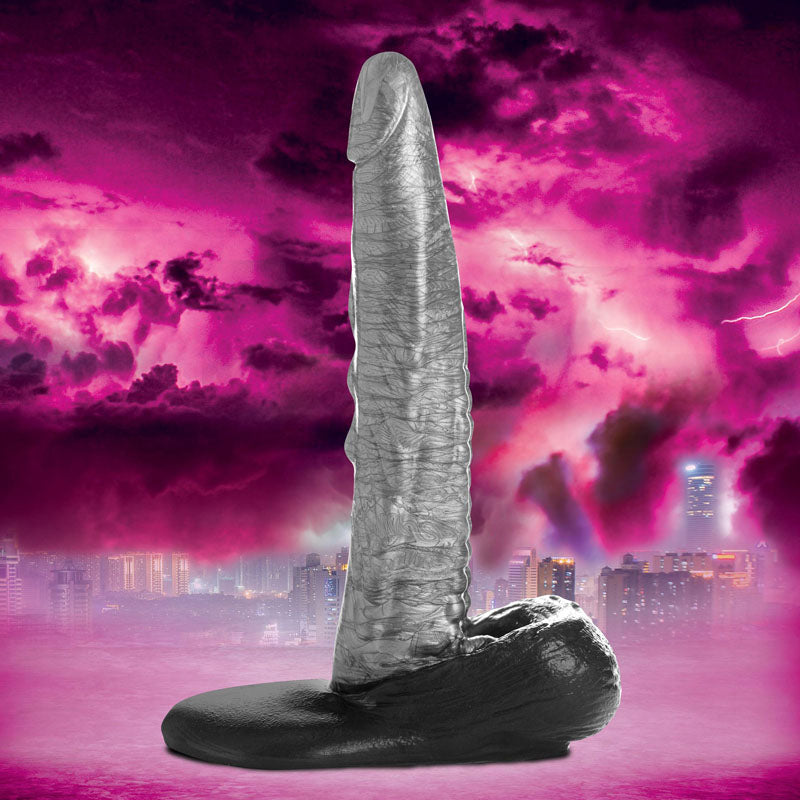 Creature Cocks The Gargoyle Rock Hard Silicone Dildo - Silver 23.6 cm Fantasy Dildo - AG875