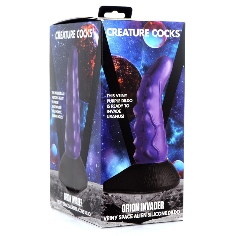 Creature Cocks Orion Invader Veiny Space Alien Silicone Dildo - Purple 18.4 cm Veiny Dildo - AG876