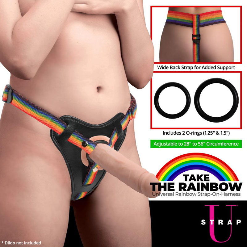 Strap-U Take the Rainbow - Rainbow Universal Strap-On Harness (No Probe Included) - AG996