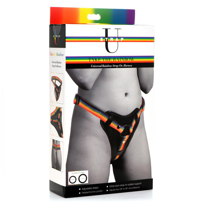 Strap-U Take the Rainbow - Rainbow Universal Strap-On Harness (No Probe Included) - AG996