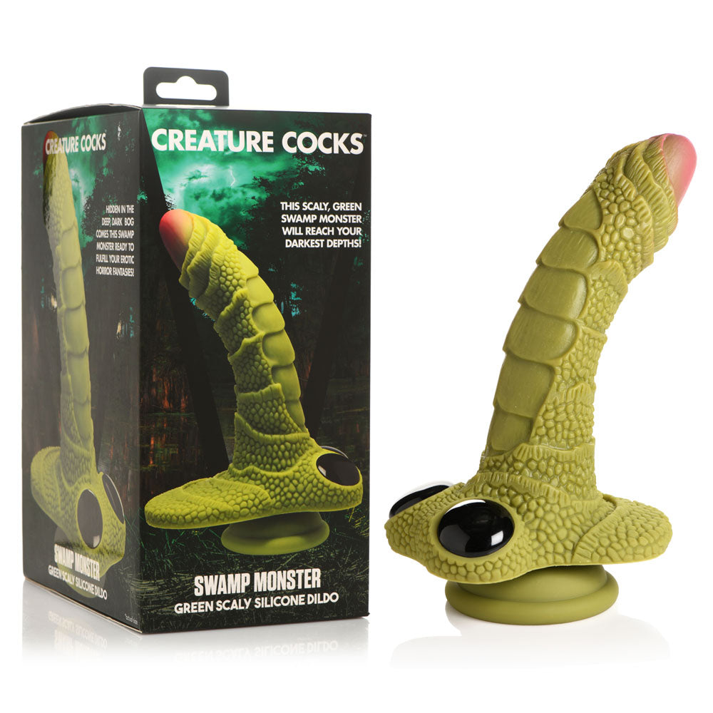 Creature Cocks Swamp Monster - Green 23.9 cm Fantasy Dildo - AH055