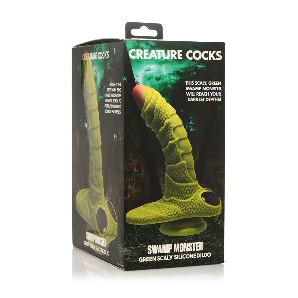 Creature Cocks Swamp Monster - Green 23.9 cm Fantasy Dildo - AH055