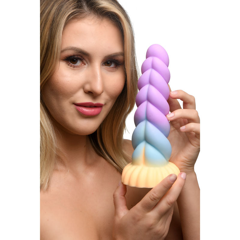 Creature Cocks Mystique Silicone Unicorn Dildo - Coloured 21 cm Fantasy Dildo - AH066