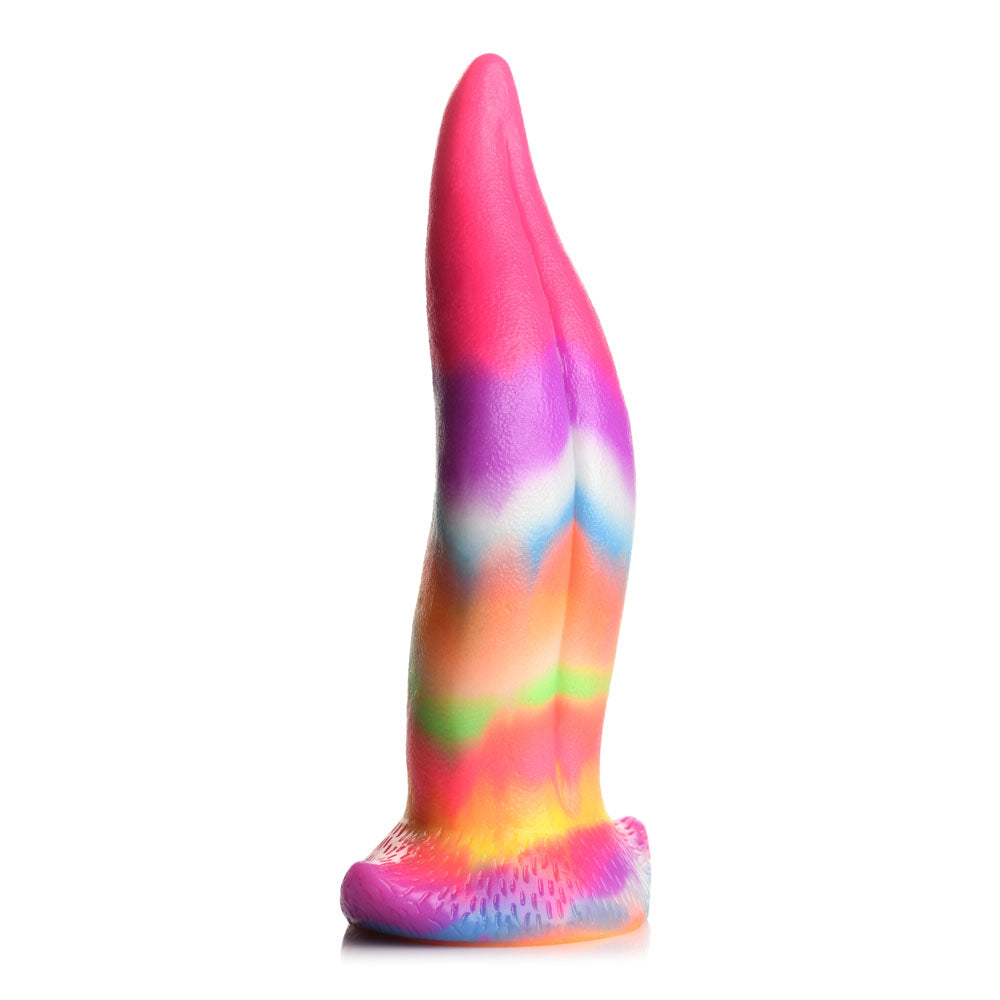 Creature Cocks Unicorn Kiss Silicone Dildo - Coloured 21.4 cm Fantasy Unicorn Tongue Dildo - AH100