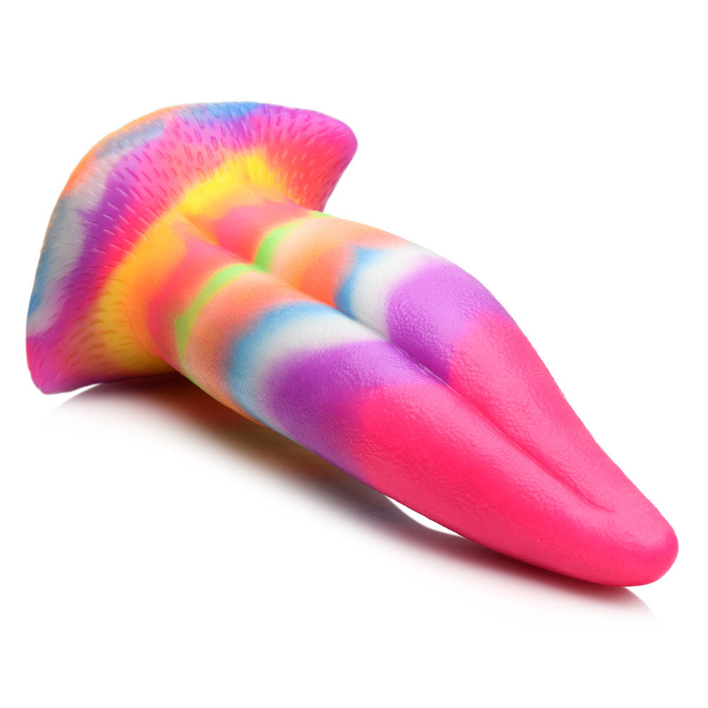 Creature Cocks Unicorn Kiss Silicone Dildo - Coloured 21.4 cm Fantasy Unicorn Tongue Dildo - AH100