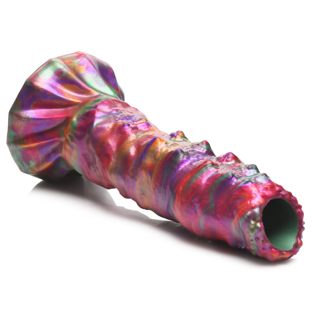 Creature Cocks Larva Silicone Dildo - Coloured 22.9 cm Fantasy Dildo with Eggs - AH195