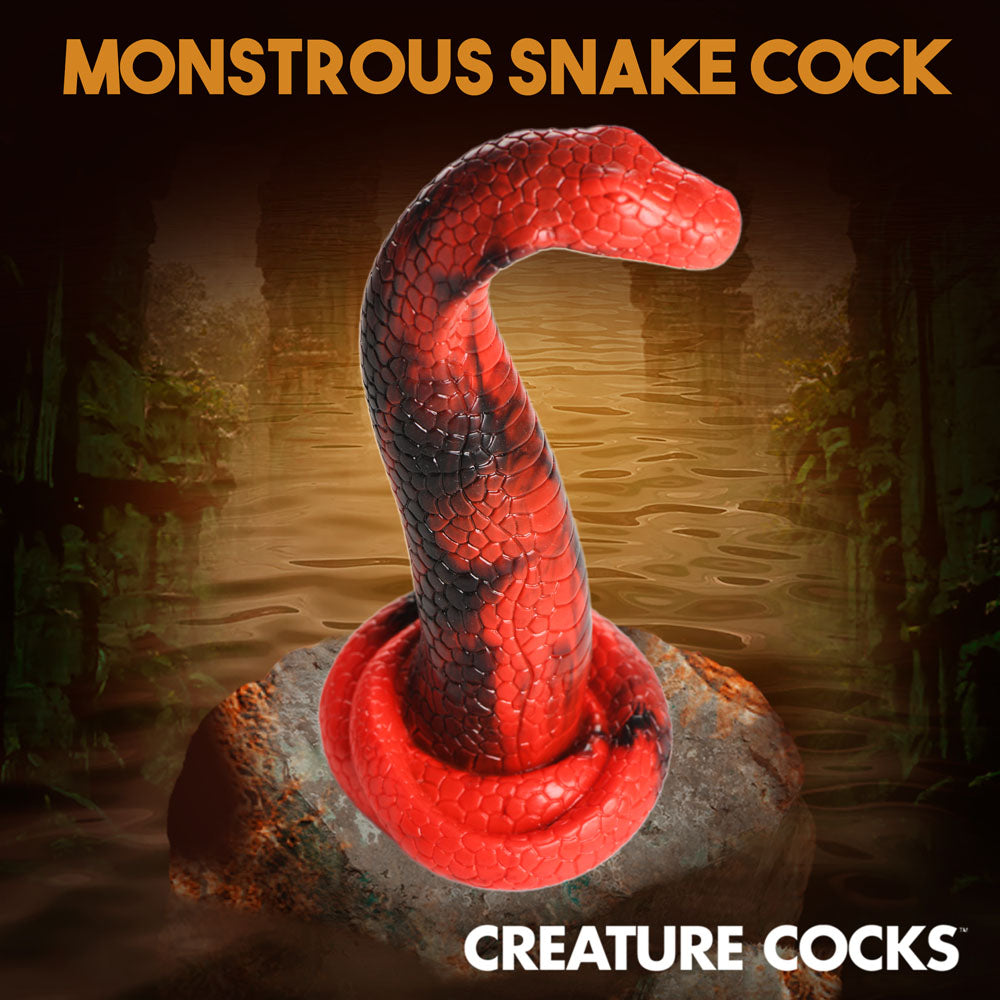 Creature Cocks King Cobra Silicone Dildo - Red 21.4 cm Fantasy Dildo - AH196