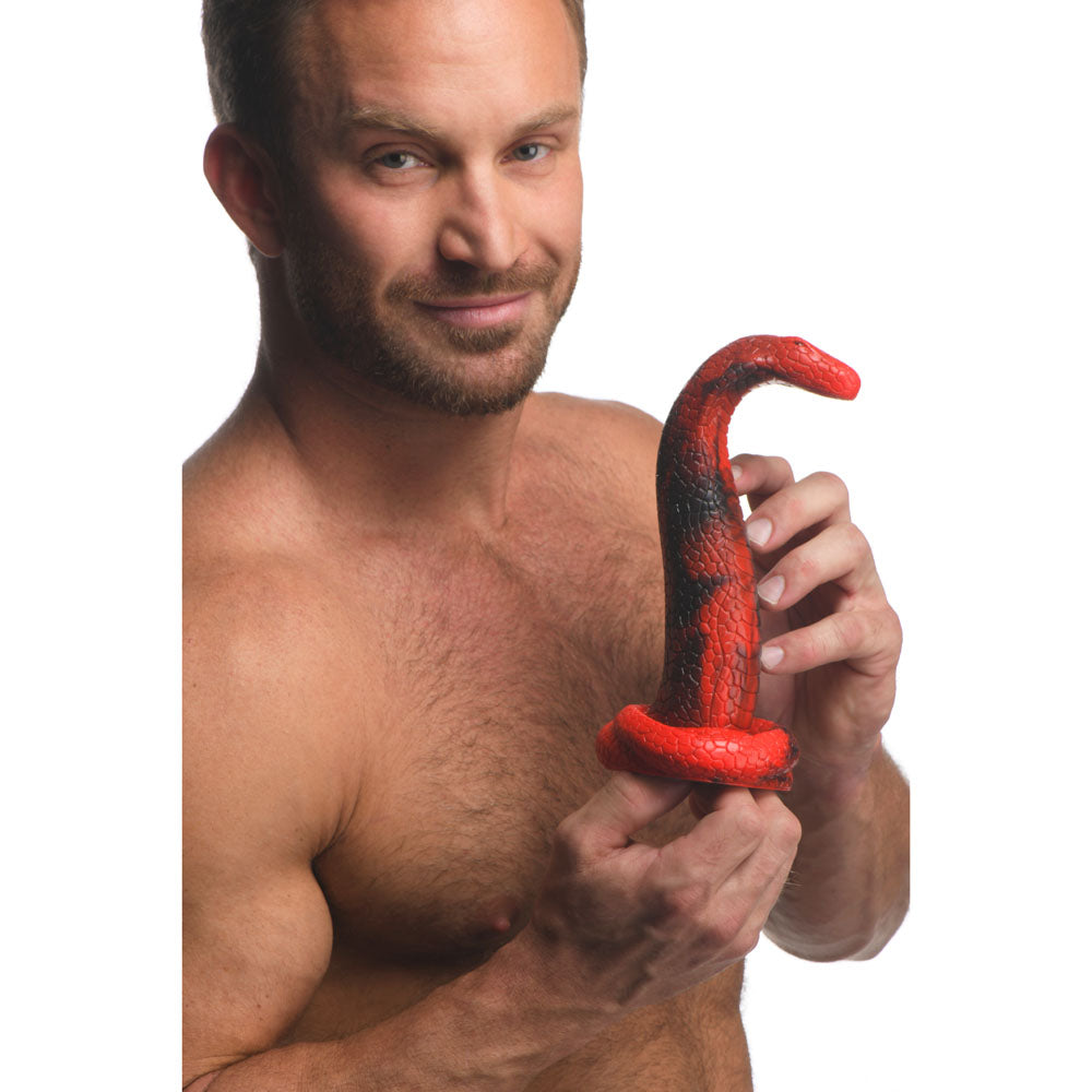 Creature Cocks King Cobra Silicone Dildo - Red 21.4 cm Fantasy Dildo - AH196