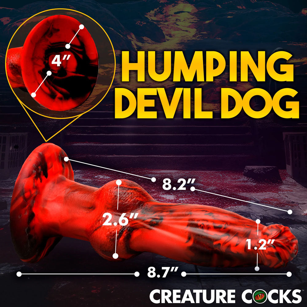 Creature Cocks Hell Wolf - Red 22 cm USB Rechargeable Thrusting Fantasy Dildo - AH327