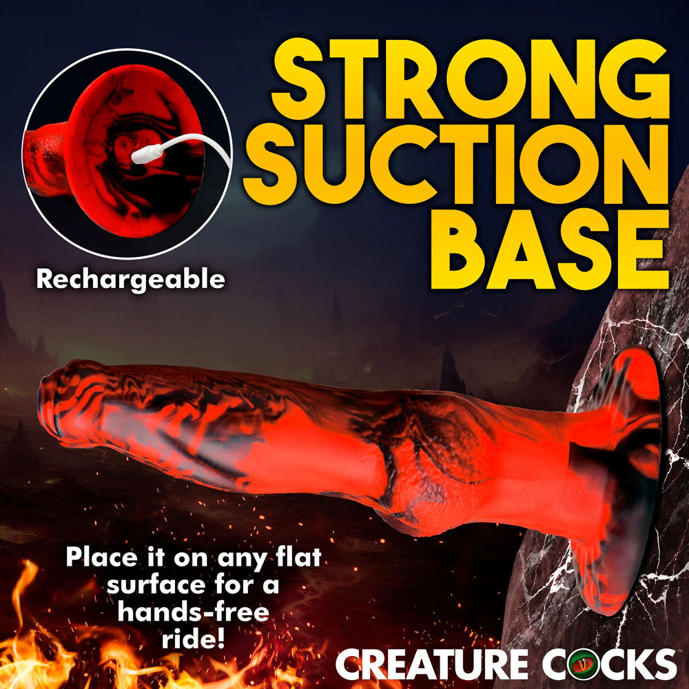 Creature Cocks Hell Wolf - Red 22 cm USB Rechargeable Thrusting Fantasy Dildo - AH327