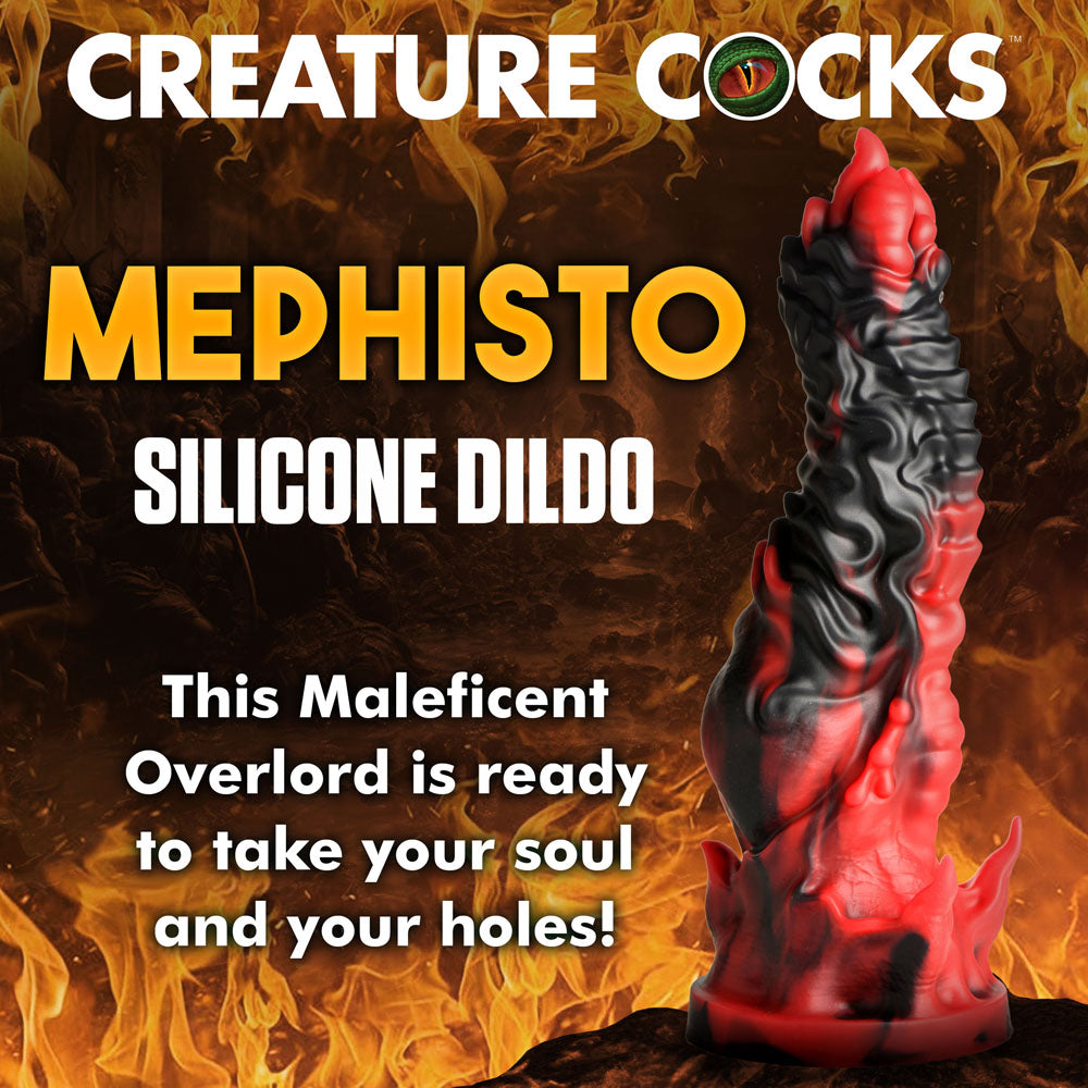Creature Cocks Mephisto - Red/Black 18.5 cm Fantasy Dildo - AH377