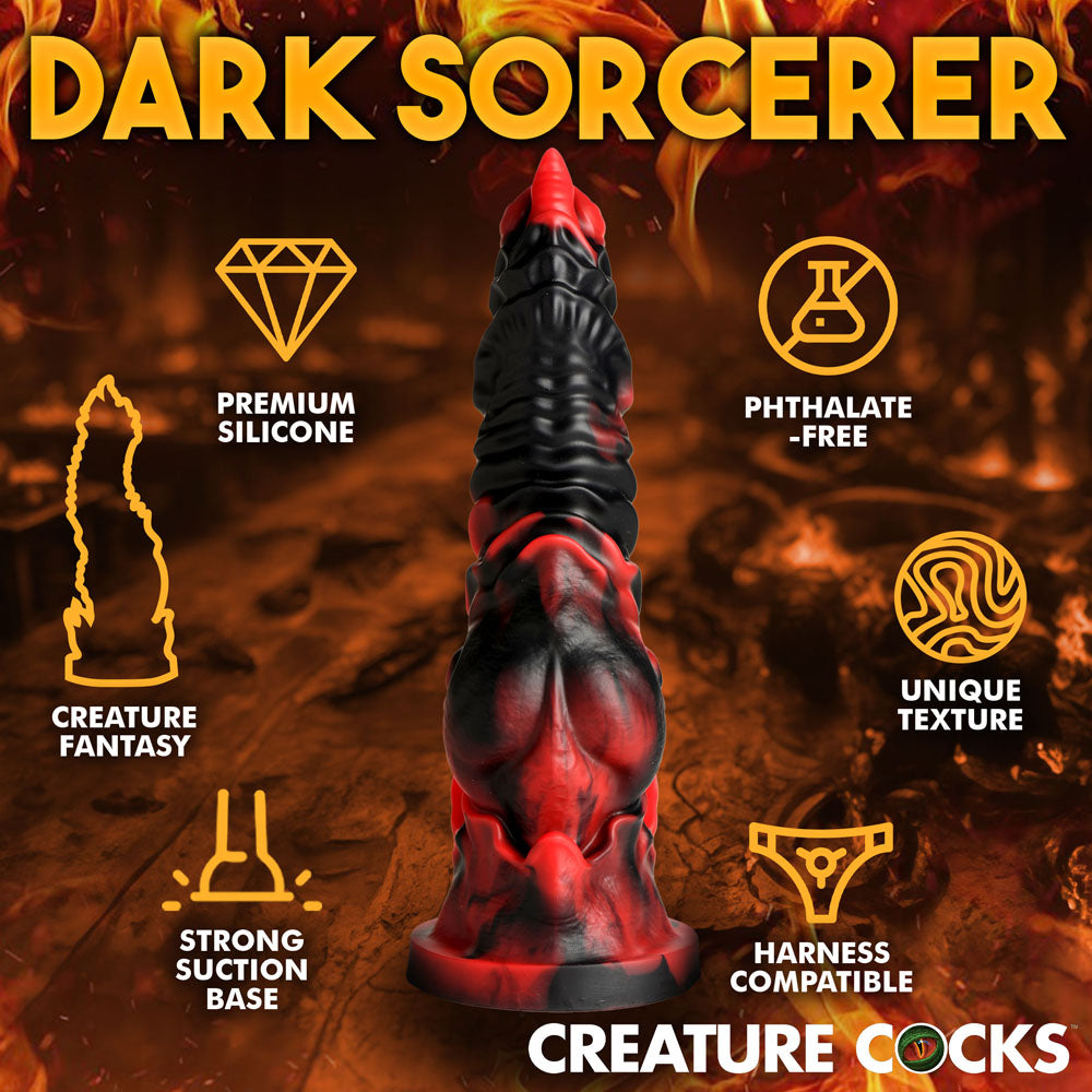 Creature Cocks Mephisto - Red/Black 18.5 cm Fantasy Dildo - AH377