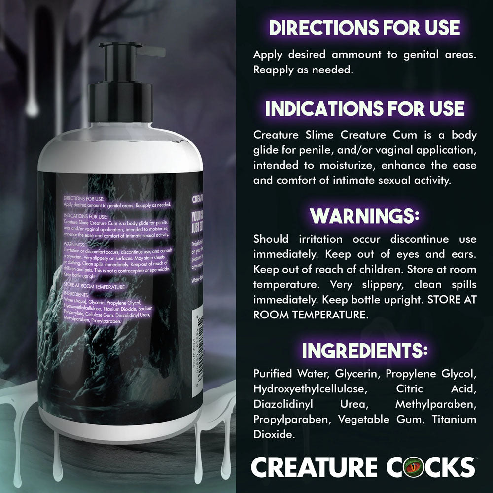 Creature Slime by Creature Cocks - Creature Cum - Cum Lubricant - 473 ml Pump Bottle - AH456-16OZ