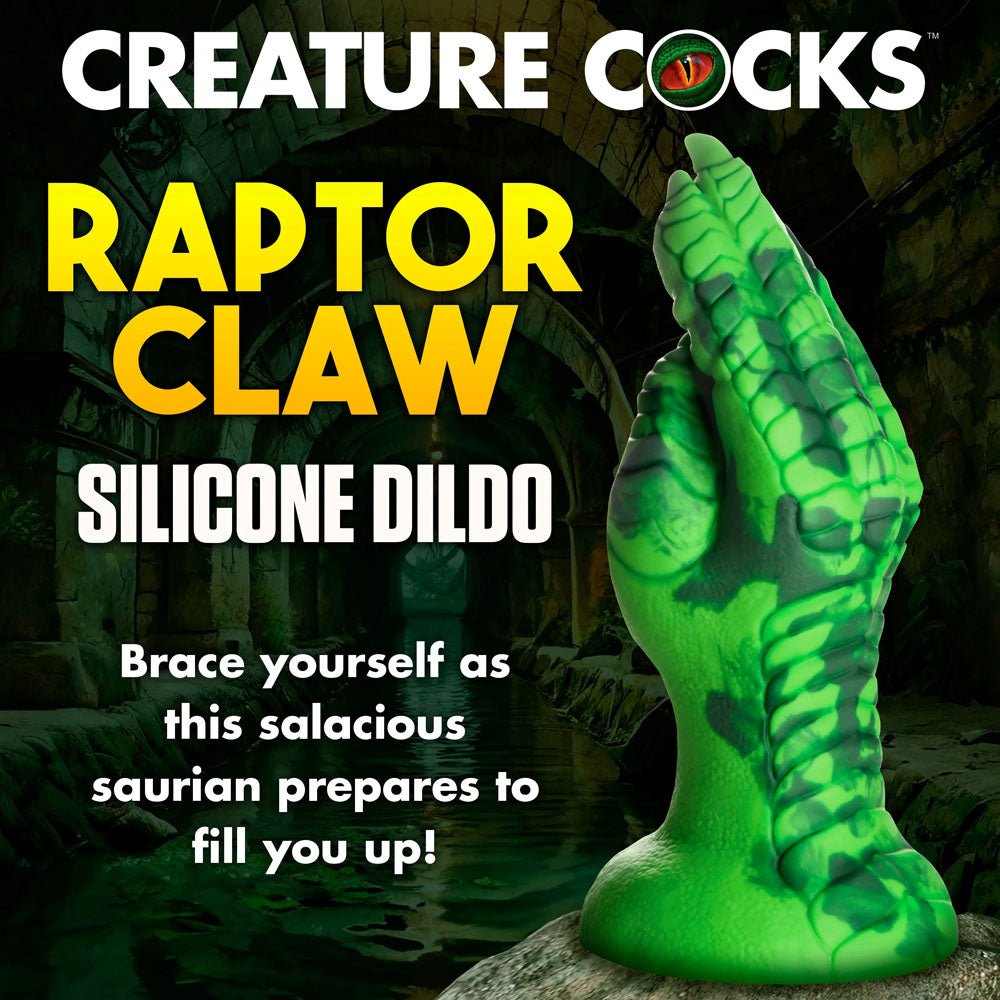 Creature Cocks Raptor Claw Fisting Silicone Dildo - Green 21.8 cm Claw Fantasy Dildo - AH469-GREEN