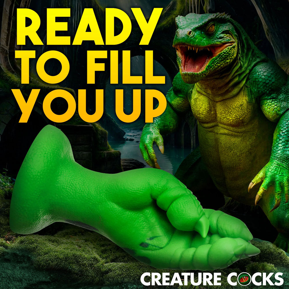 Creature Cocks Raptor Claw Fisting Silicone Dildo - Green 21.8 cm Claw Fantasy Dildo - AH469-GREEN
