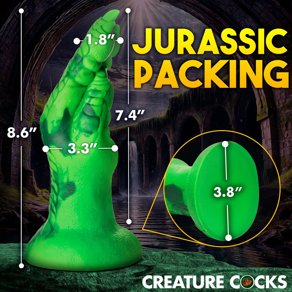 Creature Cocks Raptor Claw Fisting Silicone Dildo - Green 21.8 cm Claw Fantasy Dildo - AH469-GREEN