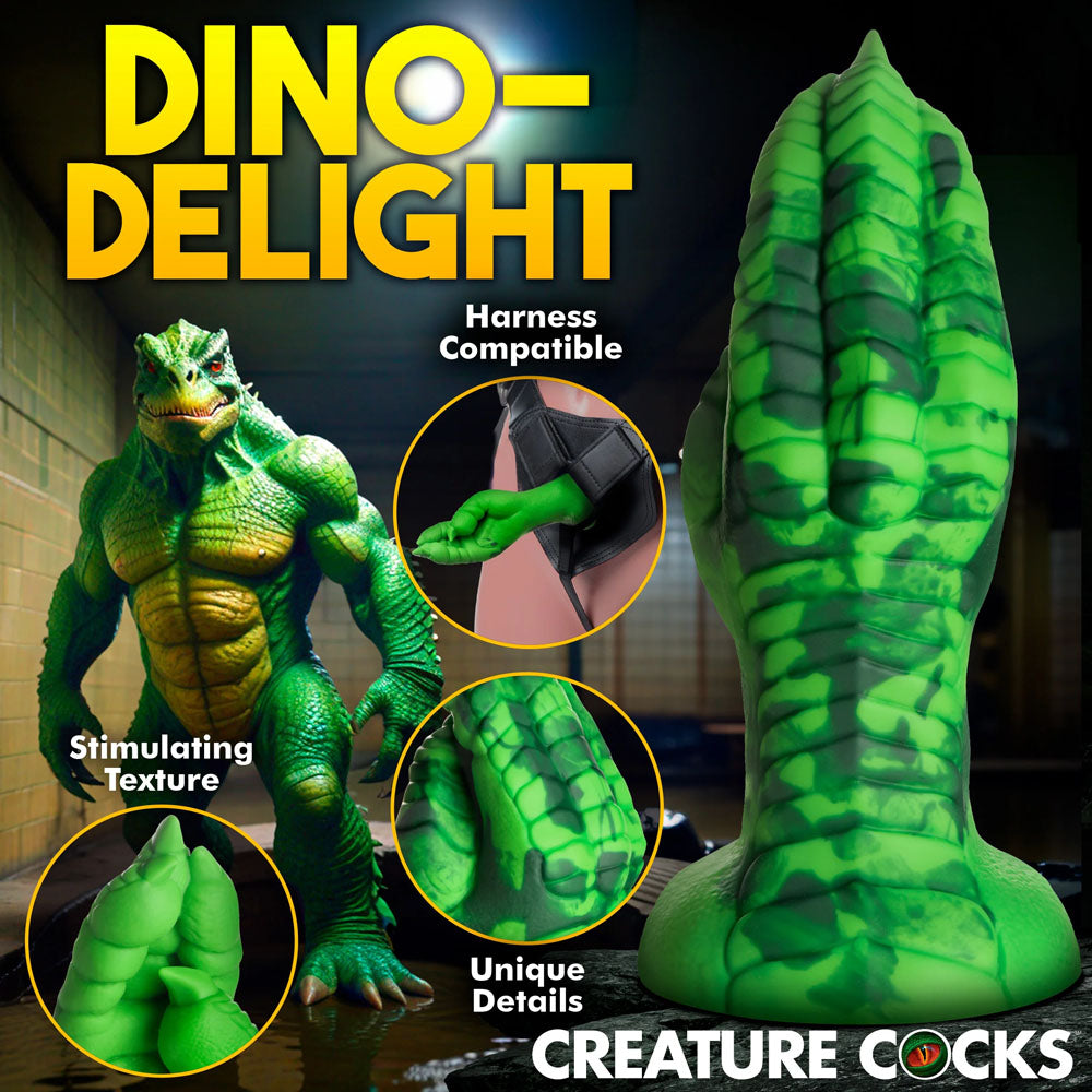 Creature Cocks Raptor Claw Fisting Silicone Dildo - Green 21.8 cm Claw Fantasy Dildo - AH469-GREEN
