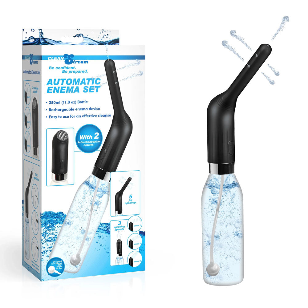 CleanStream Automatic Enema Set - USB Rechargeable Douche - 350 ml Capacity - AH513