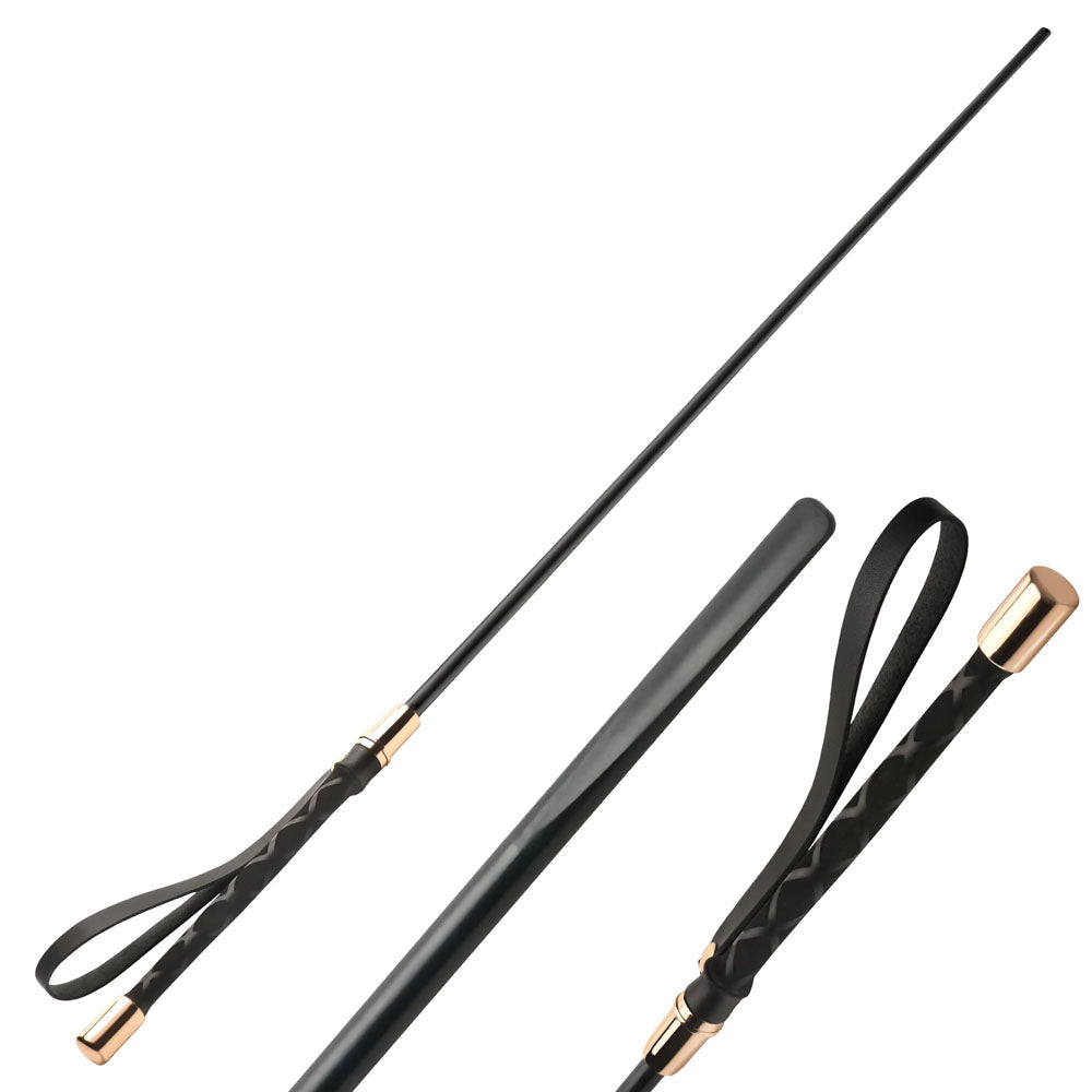 Master Series Sinful Impact Cane - Black Plastic Cane Whip - AH598