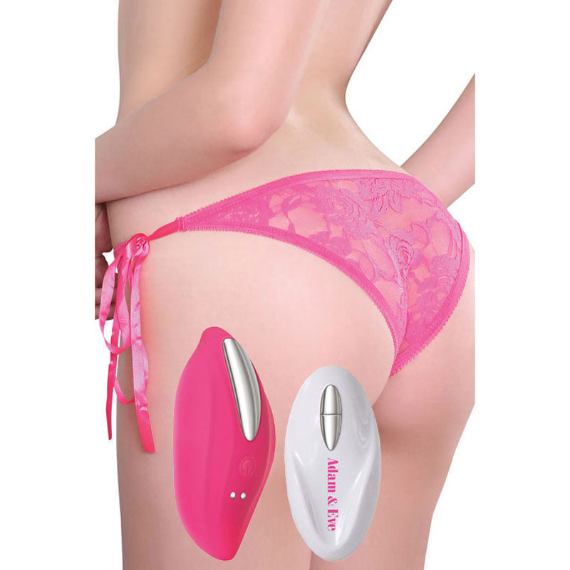 Adam & Eve Eve's Rechargeable Vibrating Panty With Remote - Pink Vibrating Panty with Remote Control - B628 6295