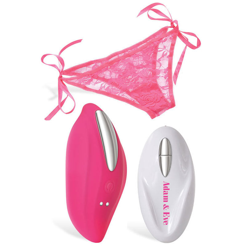 Adam & Eve Eve's Rechargeable Vibrating Panty With Remote - Pink Vibrating Panty with Remote Control - B628 6295