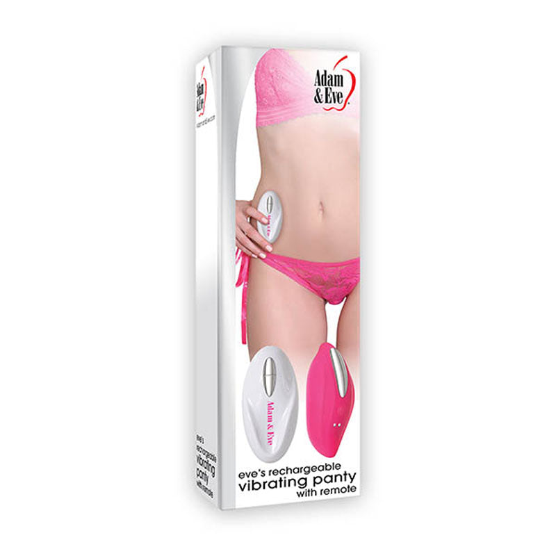 Adam & Eve Eve's Rechargeable Vibrating Panty With Remote - Pink Vibrating Panty with Remote Control - B628 6295