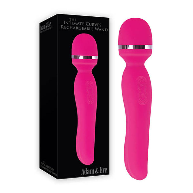 Adam & Eve Intimate Curves Rechargeable Wand - Pink 19.7 cm (7.75'') USB Rechargeable Massage Wand - B666 6200