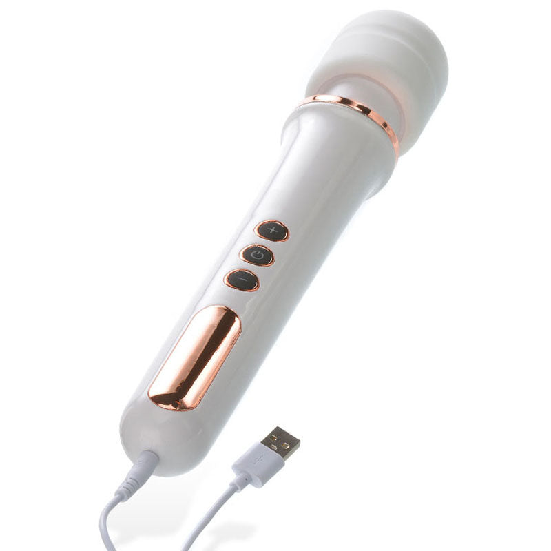 Adam & Eve Rechargeable Magic Massager - Rose Gold/White 33 cm USB Rechargeable Massager Wand - B752 1000